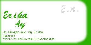 erika ay business card